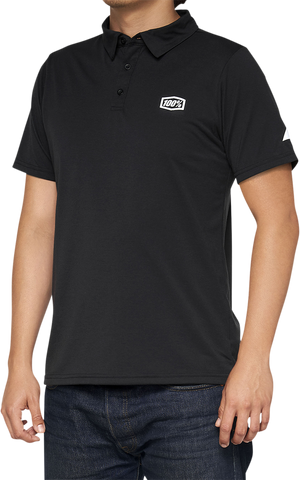 100% Corpo Polo Shirt - Black/White - Large 35019-011-12