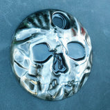 American flag stretch through a realistic skull on Harley touring fuel door