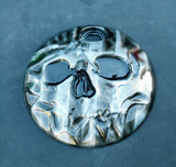 American flag stretch through a realistic skull on Harley touring fuel door