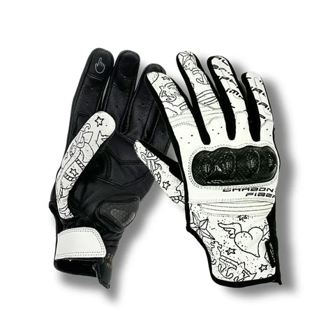 IN STOCK IMPERIAL MOTO  Hold Fast RS Gloves - WHITE - MEDIUM