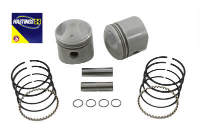 Replica 74 inch Overhead Valve Piston Set .030 Oversize - V-Twin Mfg.