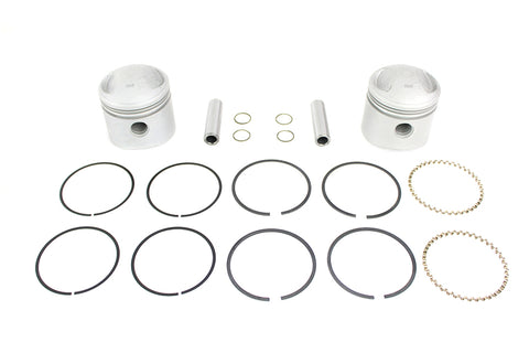 Replica 74 inch Overhead Valve Piston Set .005 Oversize - V-Twin Mfg.