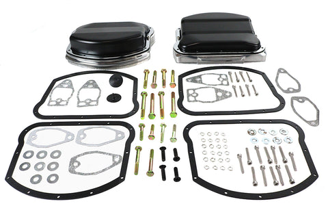 Panhead Evolution Rocker Box Set Black - V-Twin Mfg.