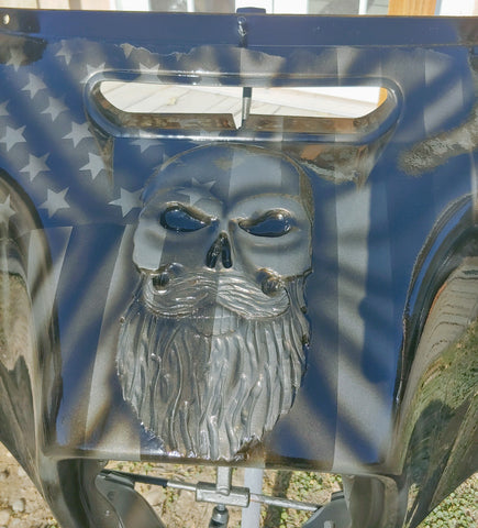 Harley davidson bearded skull fairing batwing