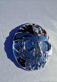3D skull stretching on Chrome Harley touring fuel door 08+