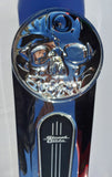 3D skull stretching on Chrome Harley touring fuel door 08+