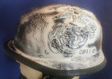 helmet WW2 Helmet with USMC and Deadman's ace
