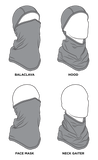 IN STOCK ZAN HEADGEAR SportFlex Convertible Balaclava - Black/White Flag WB4L091