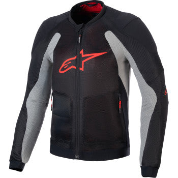 ALPINESTARS Troop-Air Jacket - Black/Ash Gray/Bright Red - 4XL 3301225-1087-4XL