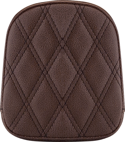 SADDLEMEN Sissy Bar Pad - Lattice Stitched - Brown FL '99-'22 40745