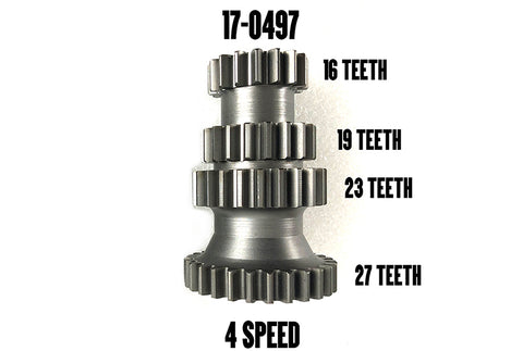4-Speed Transmission Cluster Gear - V-Twin Mfg.
