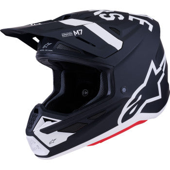 ALPINESTARS SM7 Helmet - Dasher - Matte Black/White - Large 8302226-1121-L