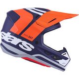 ALPINESTARS SM7 Helmet - Core - Matte Orange/Blue - XS 8301826-408-XS