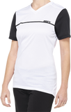 100% Women's Ridecamp Jersey - Short-Sleeve - White/Black - Small 40035-00010