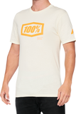 100% Essential T-Shirt - Chalk/Orange - Large 32016-461-12