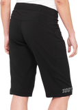 100% Women's Ridecamp Shorts - Black - Small 40037-00000