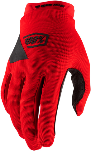 100% Youth Ridecamp Gloves - Red - Large 10012-00006
