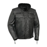 Nightstrike Men’s Motorcycle Leather Jacket
