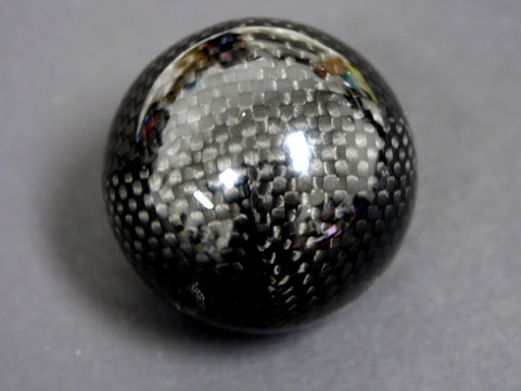 REAL CARBON FIBER SHIFT KNOB FOR MOST AUTOMATIC TRANSMISSIONS 2" DIAMETER 8X1.25MM