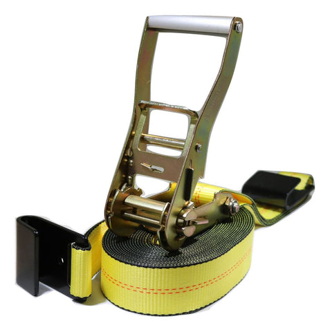 2" Heavy Duty Flatbed Ratchet Strap w/ Flat Hooks