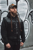 Lowrider Men's Motorcycle Leather/Twill Vest
