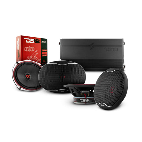 DS18 2016-2021 Chevy Silverado 1500 Crew and Extended Cab Front and Back Doors Speakers Better Upgrade/Replacement Package 1800 Watts