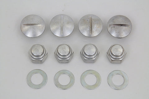 Rocker Arm Slotted Cadmium Cover Plug Kit - V-Twin Mfg.