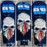3D skull flag console