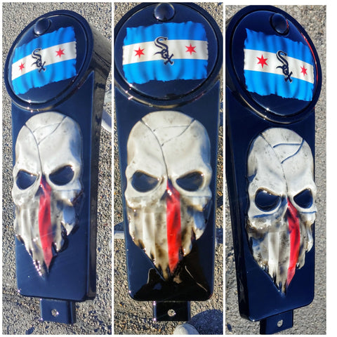 3D skull flag console