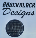 Combat Veteran ghosted flag Harley derby