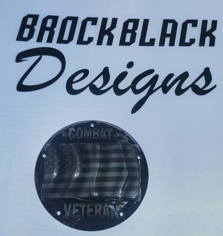 Combat Veteran ghosted flag Harley derby