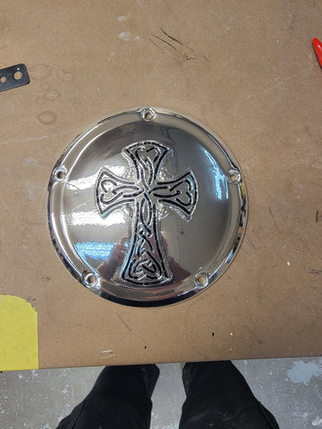 Chrome Celtic cross Derby  Cover