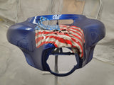 3D skull fairing batwing with American flag