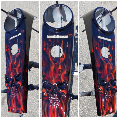 Harley Davidson softail console 3D flaming skull theme
