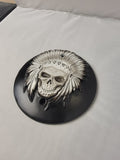 Skull warbonnet Victory/INDIAN primary Cover denim finish