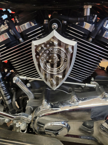 Custom horn cover with 2nd amendment theme