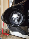97-25+ Harley inner 3D punisher speakers grill covers set
