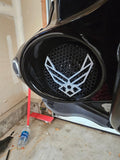 97-25+ Harley inner Touring 3D Air Force speakers grill covers set