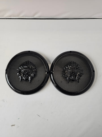A set of bag 3D skull warbonnet speakers grill covers