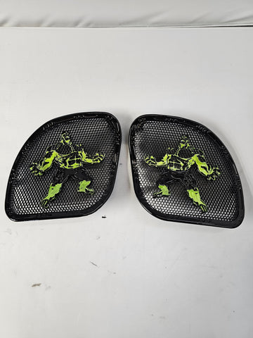 98-2024 Road Glide 3D Hulk speakers grill covers set