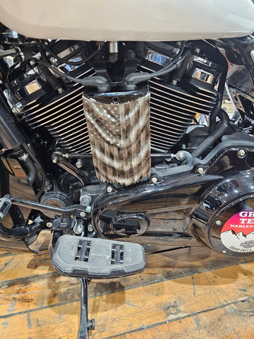 Draped American flag coil cover