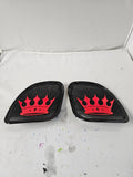 98 to 2024 Road Glide 3D crown speakers grill covers set