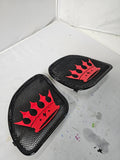 98 to 2024 Road Glide 3D crown speakers grill covers set