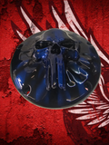Punisher skull stretching through flag Harley derby cover
