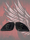 98 to 2024 Road Glide 3D skull and dagger speakers grill covers set