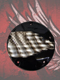 Tattered American Flag  Harley derby cover