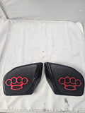 98-2024+ Road Glide 3D brass knuckles speakers grill covers set