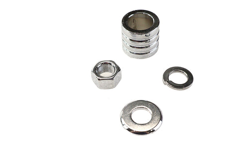Front Axle Spacer Kit Groove Style Chrome - V-Twin Mfg.