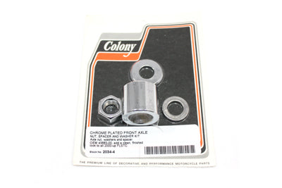 Front Axle Spacer Kit Smooth Style Chrome - V-Twin Mfg.