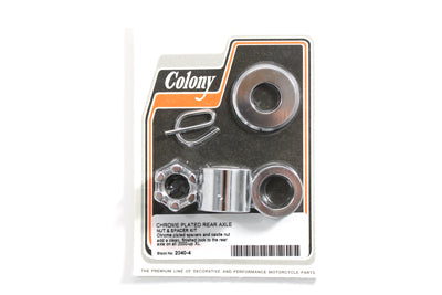 Rear Axle Spacer Kit Smooth Style Chrome - V-Twin Mfg.